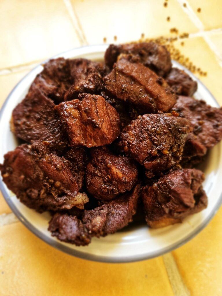 plate with cypriot afelia
