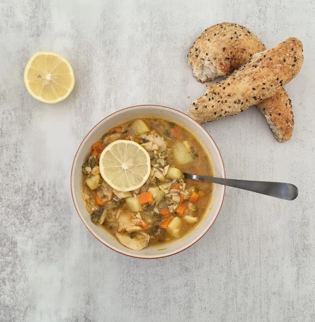 one pot greek food fish soup