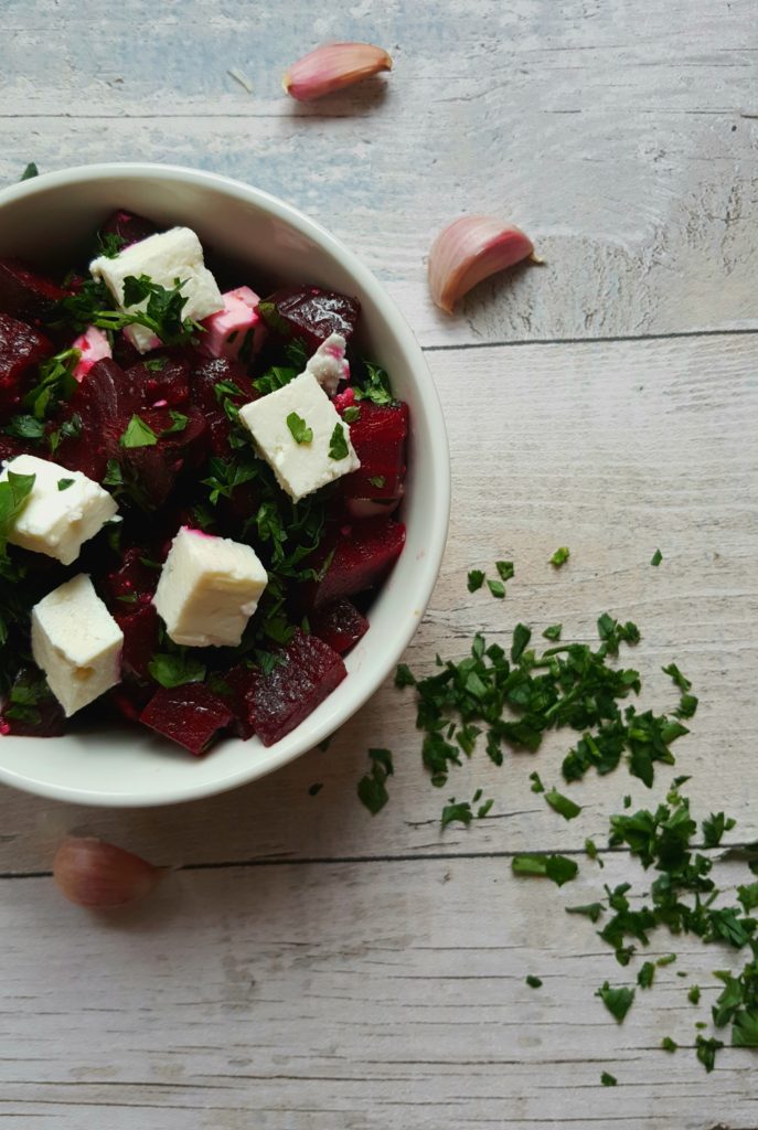 Healthy beetroot and feta salad